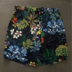 Floral chameleon hummingbird skirt XXSP